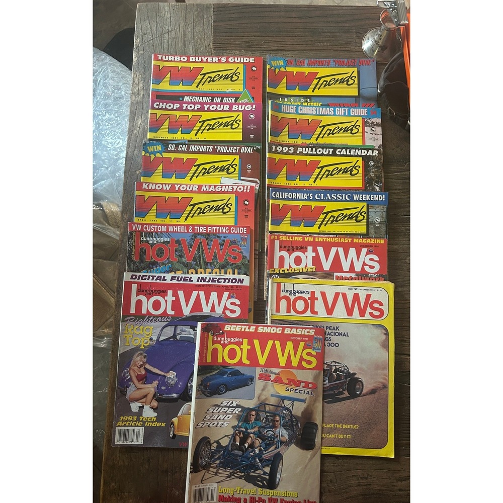Vintage VW Trends & Hot VW Magazine Lot 13 Volkswagen Beetle Bug Dune Buggy Baja